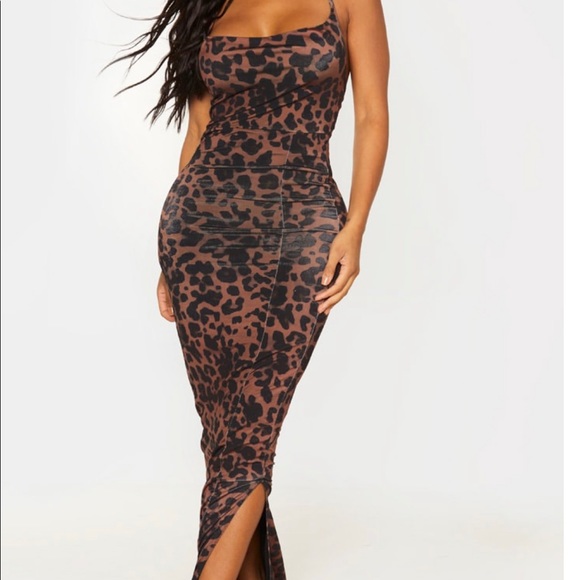 Brown leopard print maxi dress - Picture 1 of 1
